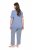 Ulla Popken 850045 Pijama de manga curta Azul claro - Pijamas/Loungewear - 