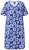Ulla Popken 850121 Vestido de jersey de manga curta com decote em V Azul - Vestidos em jersey - 