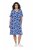 Ulla Popken 850121 Vestido de jersey de manga curta com decote em V Azul - Vestidos em jersey - 