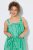 Ulla Popken 850197 Vestido às riscas com folhos Verde - Vestidos de verão - Vestidos de verão plus size