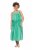 Ulla Popken 850197 Vestido às riscas com folhos Verde - Vestidos de verão - Vestidos de verão plus size