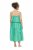Ulla Popken 850197 Vestido às riscas com folhos Verde - Vestidos de verão - Vestidos de verão plus size