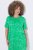 Ulla Popken 850204 Vestido de jersey de manga curta com decote em V Verde - Vestidos em jersey - 