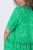 Ulla Popken 850204 Vestido de jersey de manga curta com decote em V Verde - Vestidos em jersey - 