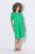 Ulla Popken 850204 Vestido de jersey de manga curta com decote em V Verde - Vestidos em jersey - 