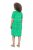 Ulla Popken 850204 Vestido de jersey de manga curta com decote em V Verde - Vestidos em jersey - 