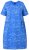 Ulla Popken 850204 Vestido t-shirt estampado com folhos Azul - Vestidos em jersey - 