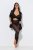 Ulla Popken 850264 Leggings de meia com padrão Preto - Collants & meias - 