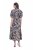 Ulla Popken 850298 Vestido camiseiro floral Azul-marinho - Vestidos maxi - Vestidos maxi plus size para mulher