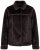 Ulla Popken 850310 Casaco de pelo sintético Castanho escuro - Jaquetas - Casacos plus size para mulher