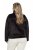Ulla Popken 850310 Casaco de pelo sintético Castanho escuro - Jaquetas - Casacos plus size para mulher