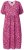 Ulla Popken 850346 Vestido estampado com decote em V Rosa - Vestidos midi - Vestidos Midi Tamanhos Grandes