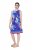 Ulla Popken 850367 Vestido de jersey estampado Azul-marinho - Vestidos em jersey - 