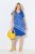 Ulla Popken 850389 Vestido de chiffon estampado Azul - Vestidos - Vestidos para todos os tamanhos