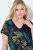Ulla Popken 850393 Vestido de chiffon estampado Azul-marinho - Vestidos de verão - Vestidos de verão plus size