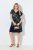 Ulla Popken 850393 Vestido de chiffon estampado Azul-marinho - Vestidos de verão - Vestidos de verão plus size