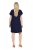 Ulla Popken 850393 Vestido de chiffon estampado Azul-marinho - Vestidos de verão - Vestidos de verão plus size