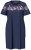 Ulla Popken 850401 Camisa de noite floral Azul-marinho - Camisas de noite - 