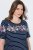 Ulla Popken 850401 Camisa de noite floral Azul-marinho - Camisas de noite - 