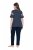 Ulla Popken 850403 Pijama com flores Azul-marinho - Pijamas/Loungewear - 