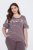Ulla Popken 850403 Pijama com flores Castanho - Pijamas/Loungewear - 