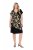 Ulla Popken 850406 Vestido de chiffon estampado Preto - Vestidos - Vestidos para todos os tamanhos
