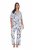 Ulla Popken 850441 Pijama com padrão Branco sujo - Pijamas/Loungewear - 