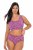 Ulla Popken 850538 Cuecas com flores em algodão orgânico pack de 2 Violeta - Cuecas - 