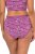 Ulla Popken 850538 Cuecas com flores em algodão orgânico pack de 2 Violeta - Cuecas - 