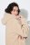 Ulla Popken 850589 Casaco teddy Branco sujo - Jaquetas - Casacos plus size para mulher