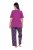 Ulla Popken 850864 Conjunto de pijama de 3 peças aos quadrados Violeta - Pijamas/Loungewear - 