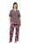 Ulla Popken 850903 Pijama com flores pack de 2 Castanho - Pijamas/Loungewear - 