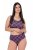 Ulla Popken 851070 Cuecas aos quadrados em algodão orgânico pack de 5 Violeta - Cuecas - 