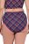 Ulla Popken 851070 Cuecas aos quadrados em algodão orgânico pack de 5 Violeta - Cuecas - 