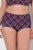 Ulla Popken 851071 Cuecas aos quadrados em algodão orgânico pack de 2 Violeta - Cuecas - 