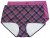 Ulla Popken 851071 Cuecas aos quadrados em algodão orgânico pack de 2 Violeta - Cuecas - 