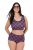 Ulla Popken 851071 Cuecas aos quadrados em algodão orgânico pack de 2 Violeta - Cuecas - 