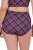 Ulla Popken 851071 Cuecas aos quadrados em algodão orgânico pack de 2 Violeta - Cuecas - 