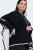 Ulla Popken 851127 Poncho de malha aberto com debrum de strass Preto - Ponchos e capas - 