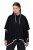 Ulla Popken 851127 Poncho de malha aberto com debrum de strass Preto - Ponchos e capas - 