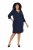 Ulla Popken 851220 Vestido com manga 3/4 Azul-marinho - Vestidos - Vestidos para todos os tamanhos