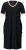 Ulla Popken 851237 Camisa de noite às riscas Preto - Camisas de noite - 