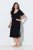 Ulla Popken 851237 Camisa de noite às riscas Preto - Camisas de noite - 