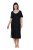 Ulla Popken 851237 Camisa de noite às riscas Preto - Camisas de noite - 