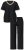 Ulla Popken 851245 Pijama às riscas Preto - Pijamas/Loungewear - 