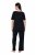 Ulla Popken 851245 Pijama às riscas Preto - Pijamas/Loungewear - 