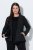 Ulla Popken 851341 Blazer elástico às riscas finas Preto - Blazers e Coletes - Blazers em Tamanhos Grandes