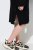 Ulla Popken 851563 Vestido de malha de manga comprida com gola alta Preto - Vestidos - Vestidos para todos os tamanhos