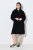Ulla Popken 851563 Vestido de malha de manga comprida com gola alta Preto - Vestidos - Vestidos para todos os tamanhos