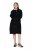 Ulla Popken 851563 Vestido de malha de manga comprida com gola alta Preto - Vestidos - Vestidos para todos os tamanhos